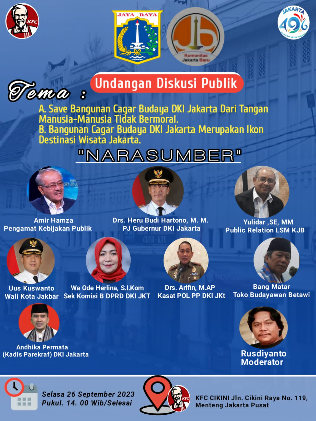 Diskusi Publik : Selamatkan Bangunan Cagar Budaya Di DKI Jakarta ...